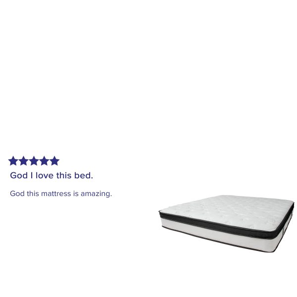 12 Inch CertiPUR-US Certified Memory Foam Pocket Spring Mattress, Mattress in a Box