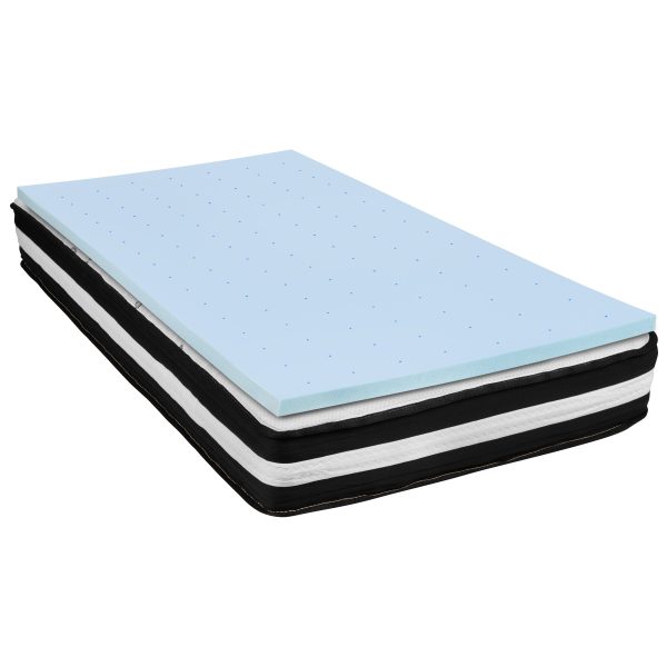 10 Mattress & 2 Gel Memory Foam Topper Bundle Set