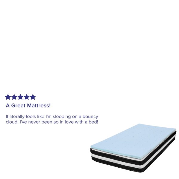 10 Mattress & 2 Gel Memory Foam Topper Bundle Set