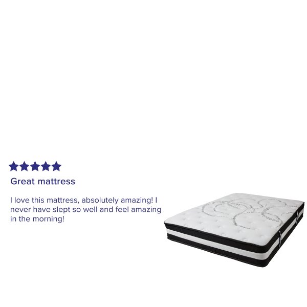 12 Inch CertiPUR-US Certified Hybrid Pocket Spring Mattress, Mattress in a Box - Premium Mattress