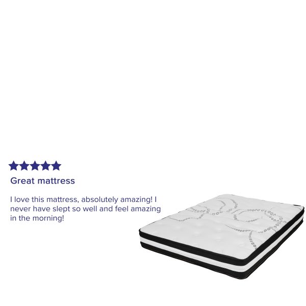 10 Inch CertiPUR-US Certified Hybrid Pocket Spring Mattress, Mattress in a Box - Premium Mattress