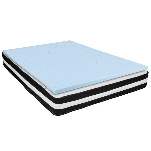 10 Mattress & 2 Gel Memory Foam Topper Bundle Set