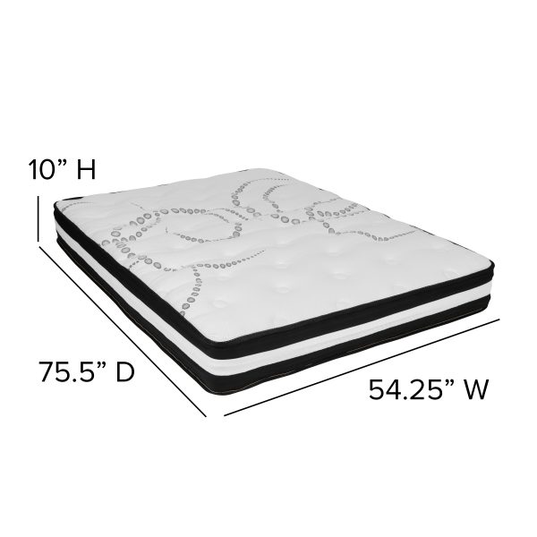 10 Mattress & 2 Gel Memory Foam Topper Bundle Set