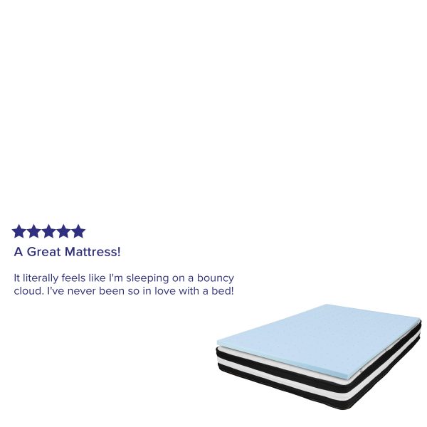 10 Mattress & 2 Gel Memory Foam Topper Bundle Set