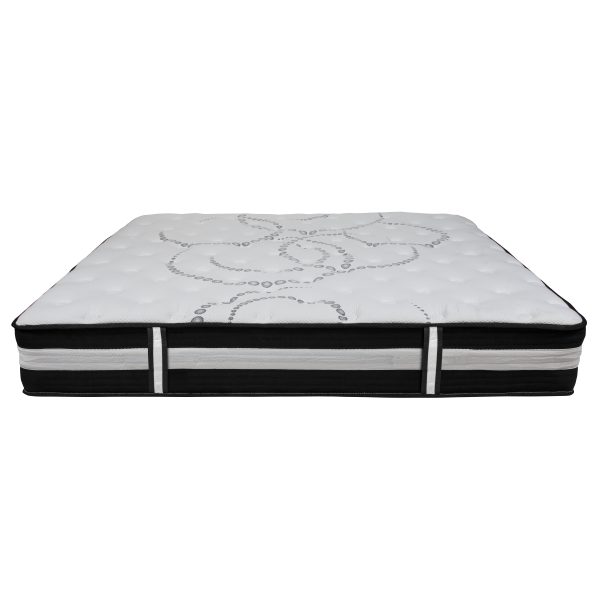 12 Inch CertiPUR-US Certified Hybrid Pocket Spring Mattress, Mattress in a Box - Premium Mattress