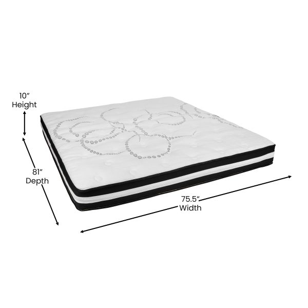 10 Inch CertiPUR-US Certified Hybrid Pocket Spring Mattress, Mattress in a Box - Premium Mattress