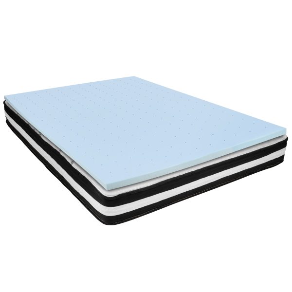 10 Mattress & 2 Gel Memory Foam Topper Bundle Set
