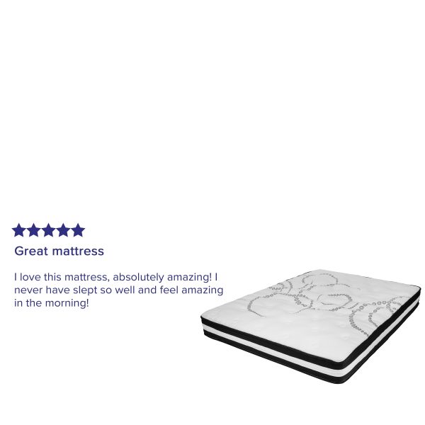 10 Inch CertiPUR-US Certified Hybrid Pocket Spring Mattress, Mattress in a Box - Premium Mattress