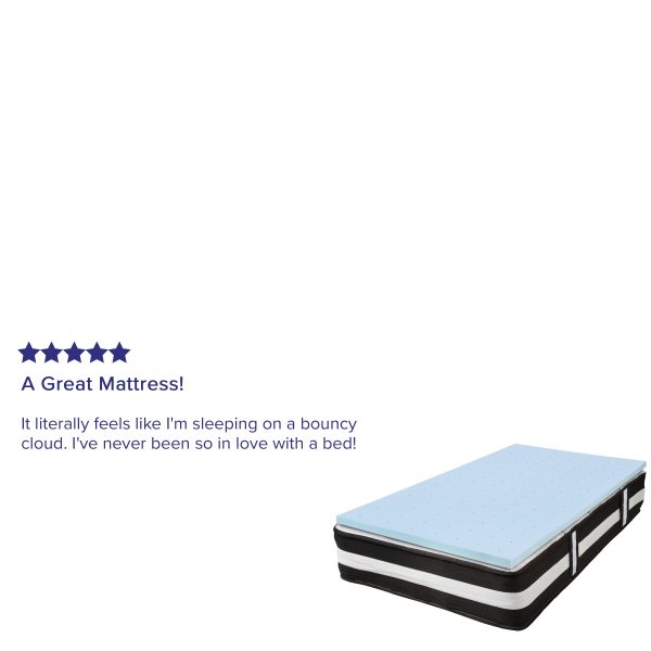 12 Mattress & 2 Gel Memory Foam Topper Bundle Set