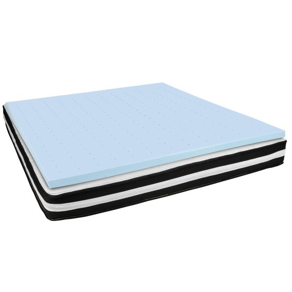 10 Mattress & 2 Gel Memory Foam Topper Bundle Set