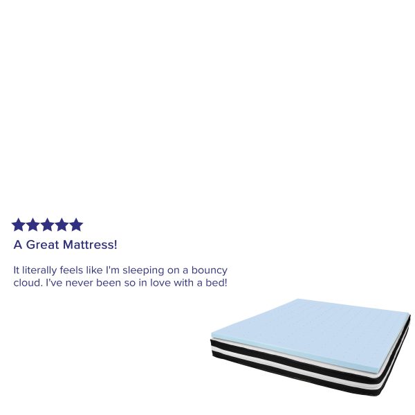 10 Mattress & 2 Gel Memory Foam Topper Bundle Set