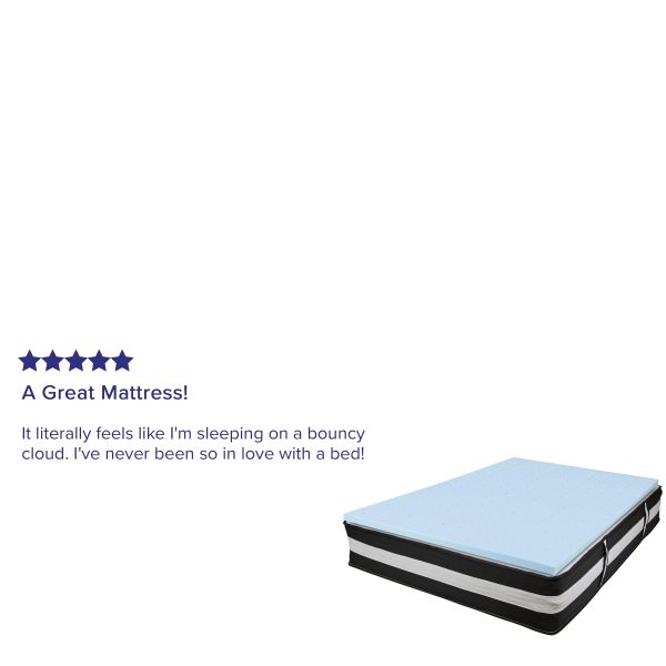 12 Mattress & 2 Gel Memory Foam Topper Bundle Set