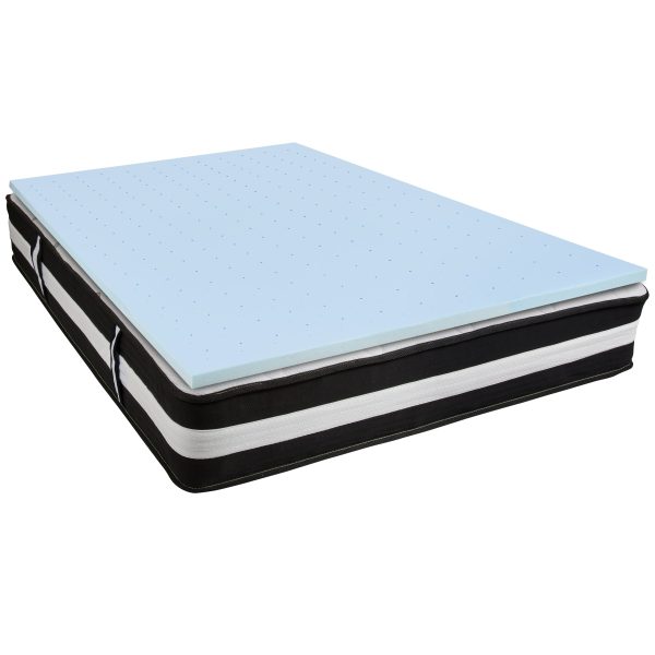 12 Mattress & 2 Gel Memory Foam Topper Bundle Set