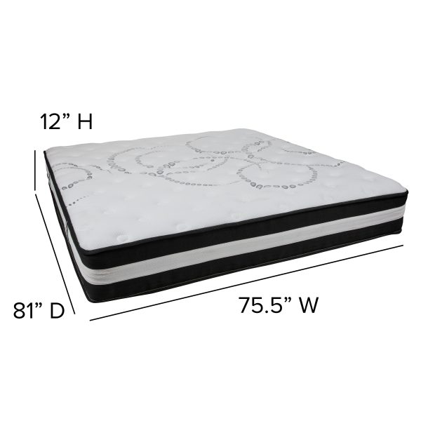 12 Mattress & 2 Gel Memory Foam Topper Bundle Set
