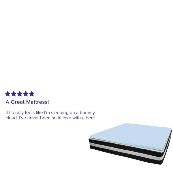 12 Mattress & 2 Gel Memory Foam Topper Bundle Set