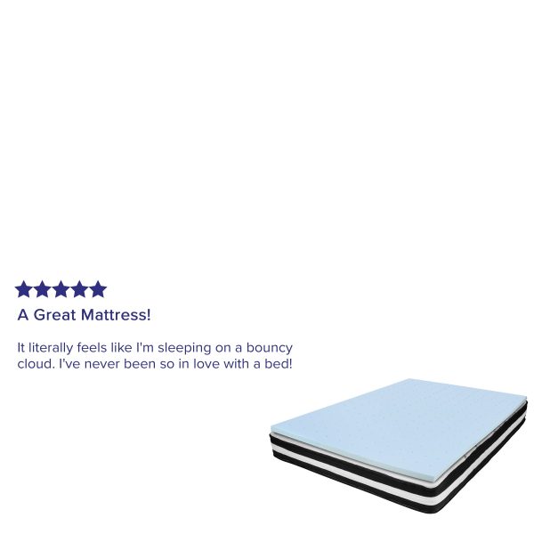10 Mattress & 3 Gel Memory Foam Topper Bundle Set