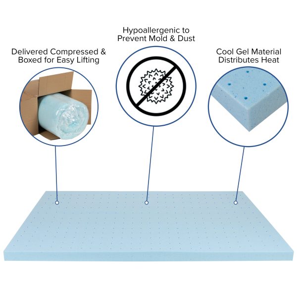10 Mattress & 3 Gel Memory Foam Topper Bundle Set