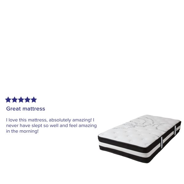 12 Inch CertiPUR-US Certified Hybrid Pocket Spring Mattress, Mattress in a Box - Premium Mattress