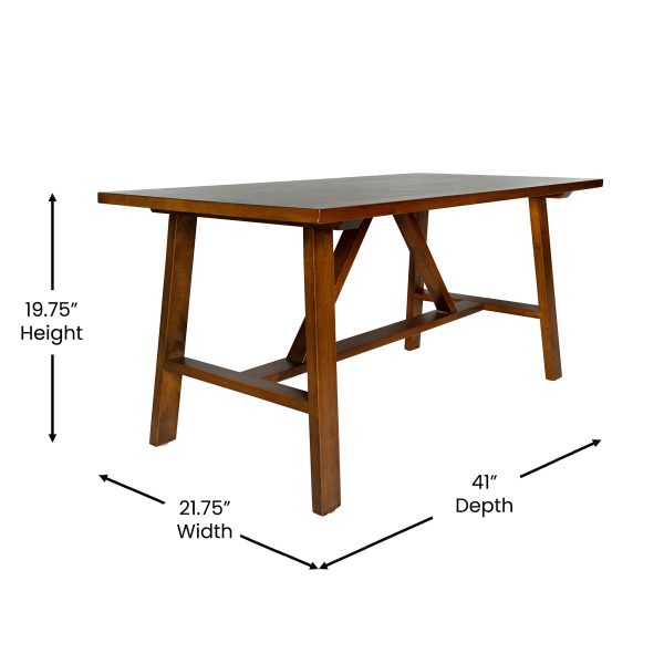Saul Solid Wood Farmhouse Trestle Coffee Table