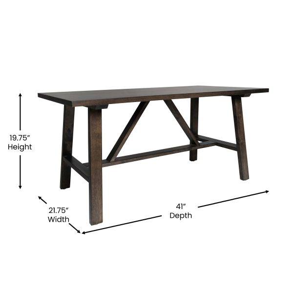 Saul Solid Wood Farmhouse Trestle Coffee Table