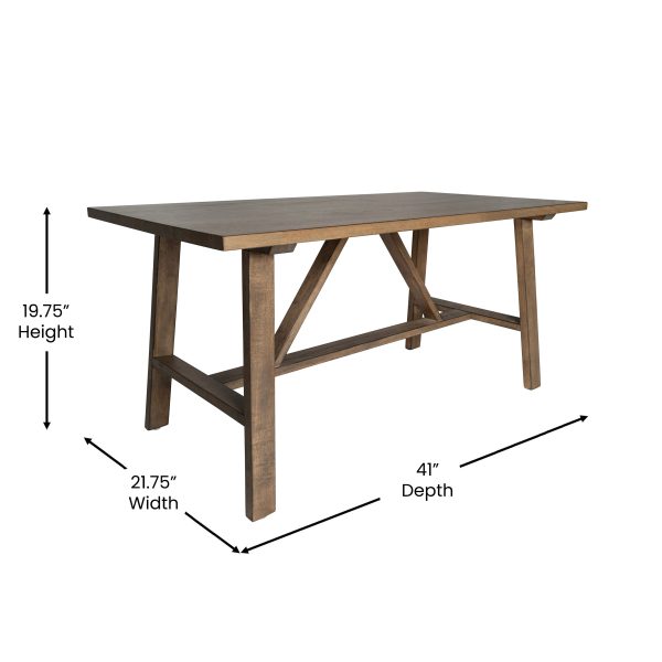 Saul Solid Wood Farmhouse Trestle Coffee Table