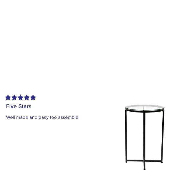 Glass Living Room Coffee Table with Crisscross Metal Frame
