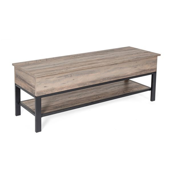 Marella Farmhouse Entryway Bench with Hinged Lift Top Seat