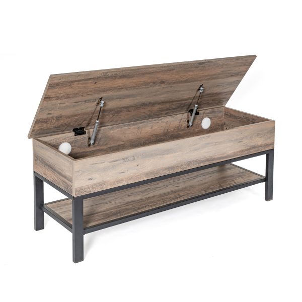 Marella Farmhouse Entryway Bench with Hinged Lift Top Seat