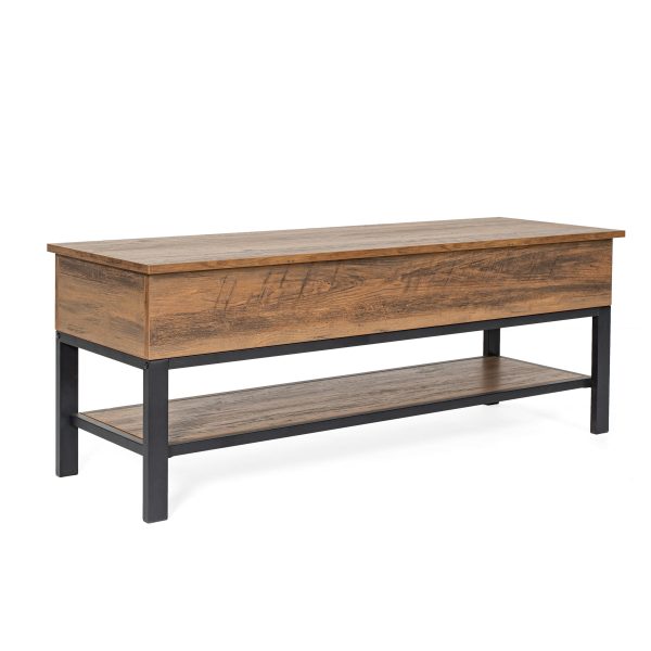 Marella Farmhouse Entryway Bench with Hinged Lift Top Seat