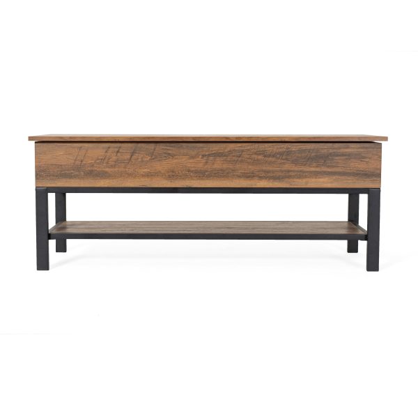 Marella Farmhouse Entryway Bench with Hinged Lift Top Seat
