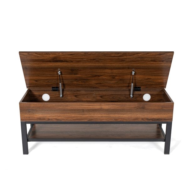 Marella Farmhouse Entryway Bench with Hinged Lift Top Seat